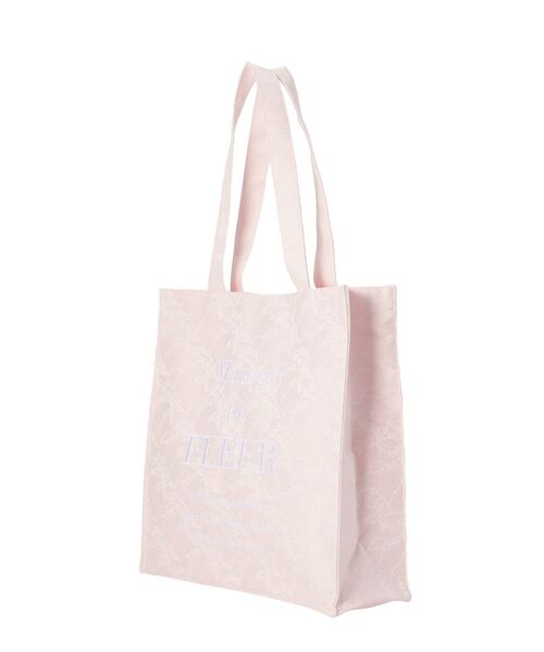 Maison de FLEUR(メゾンドフルール)の「リボンレースブランドロゴ刺繍スクエアトート(トートバッグ・レディース・ブラック/ピンク・FREE)」の12枚目の写真