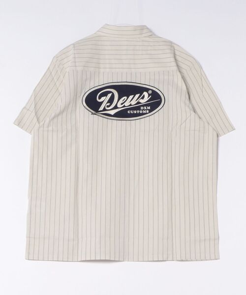 DEUS EX MACHINA（デウスエクスマキナ）の「FORECOURT STRIPE SHIRT（シャツ/ブラウス・メンズ・スカイブルー系・M）」の13枚目の写真