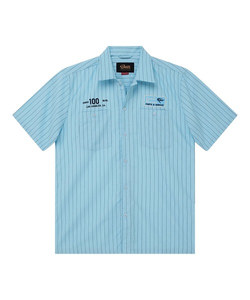 DEUS EX MACHINA（デウスエクスマキナ）の「FORECOURT STRIPE SHIRT（シャツ/ブラウス・メンズ・スカイブルー系・M）」の6枚目の写真