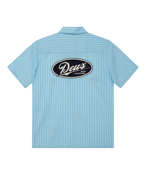 DEUS EX MACHINA（デウスエクスマキナ）の「FORECOURT STRIPE SHIRT（シャツ/ブラウス・メンズ・スカイブルー系・M）」の8枚目の写真