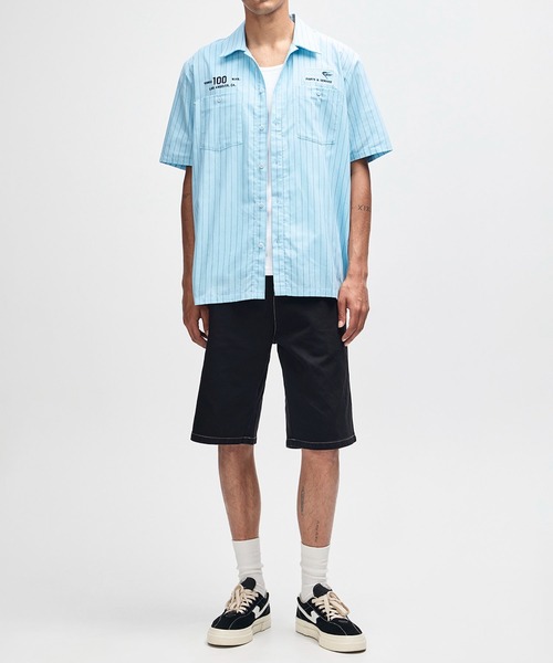 DEUS EX MACHINA（デウスエクスマキナ）の「FORECOURT STRIPE SHIRT（シャツ/ブラウス・メンズ・スカイブルー系・M）」の3枚目の写真