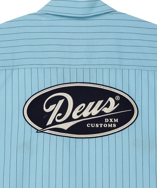 DEUS EX MACHINA（デウスエクスマキナ）の「FORECOURT STRIPE SHIRT（シャツ/ブラウス・メンズ・スカイブルー系・M）」の9枚目の写真