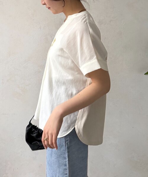 Jena espace merveilleux(ジェナ エスパスメルヴェイユ)の「フロントタックシアーブラウス(シャツ/ブラウス・レディース・ミント/チャコールグレー/アイボリー・FREE)」の8枚目の写真