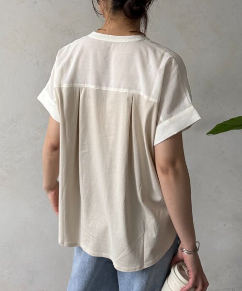 Jena espace merveilleux(ジェナ エスパスメルヴェイユ)の「フロントタックシアーブラウス(シャツ/ブラウス・レディース・ミント/チャコールグレー/アイボリー・FREE)」の9枚目の写真