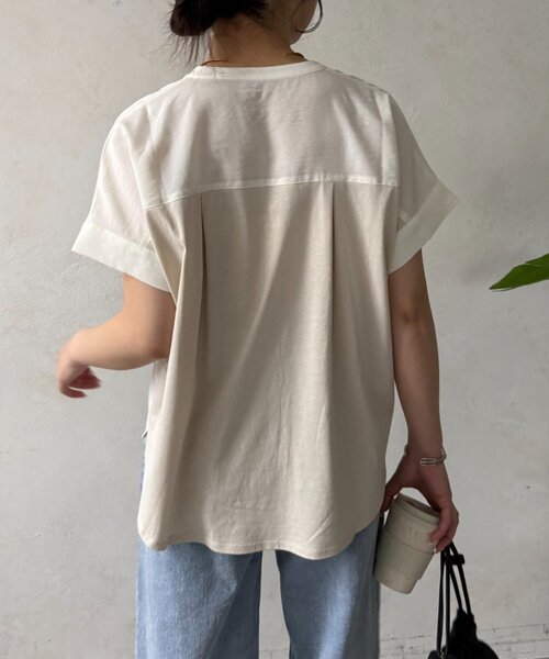 Jena espace merveilleux(ジェナ エスパスメルヴェイユ)の「フロントタックシアーブラウス(シャツ/ブラウス・レディース・ミント/チャコールグレー/アイボリー・FREE)」の12枚目の写真