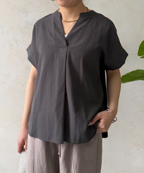 Jena espace merveilleux(ジェナ エスパスメルヴェイユ)の「フロントタックシアーブラウス(シャツ/ブラウス・レディース・ミント/チャコールグレー/アイボリー・FREE)」の15枚目の写真