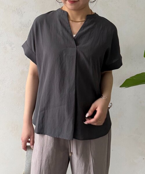 Jena espace merveilleux(ジェナ エスパスメルヴェイユ)の「フロントタックシアーブラウス(シャツ/ブラウス・レディース・ミント/チャコールグレー/アイボリー・FREE)」の20枚目の写真