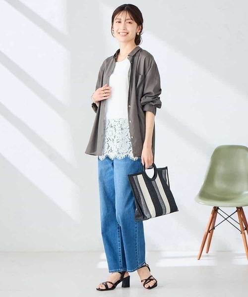 a.v.v(アーヴェヴェ)の「レースヘムタンクトップ(タンクトップ・レディース・アイボリー・38/42/40/36)」の4枚目の写真