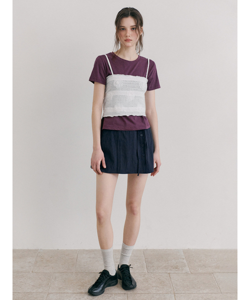 ETMON(エトモン)の「Flower String Sleeveless Blouse, White(Tシャツ/カットソー・レディース・その他・F)」の4枚目の写真