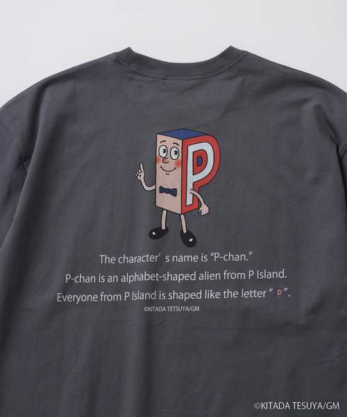 JOURNAL STANDARD relume(ジャーナルスタンダード レリューム)の「Pちゃん / アルファベッツ "PEACE" アルファベット Tシャツ(Tシャツ/カットソー・メンズ・ブラック系その他/ホワイト・LARGE/MEDIUM)」の6枚目の写真