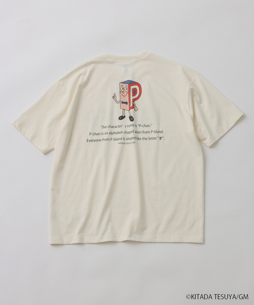 JOURNAL STANDARD relume(ジャーナルスタンダード レリューム)の「Pちゃん / アルファベッツ "PEACE" アルファベット Tシャツ(Tシャツ/カットソー・メンズ・ブラック系その他/ホワイト・LARGE/MEDIUM)」の8枚目の写真