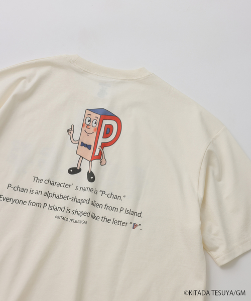 JOURNAL STANDARD relume(ジャーナルスタンダード レリューム)の「Pちゃん / アルファベッツ "PEACE" アルファベット Tシャツ(Tシャツ/カットソー・メンズ・ブラック系その他/ホワイト・LARGE/MEDIUM)」の9枚目の写真