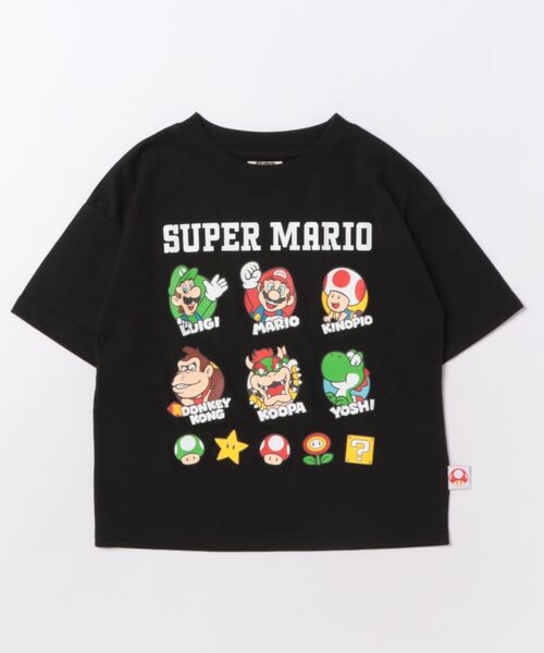 Right-on（ライトオン）の「マリオプリントTシャツ（Tシャツ/カットソー・キッズ・ライム/レッド/ブラック・110/120/140/130）」の2枚目の写真