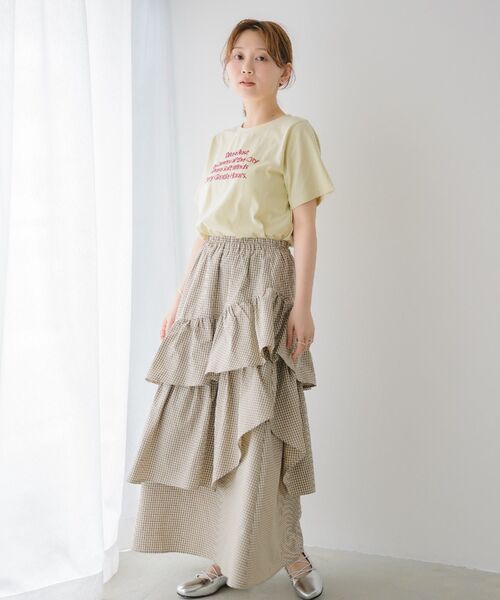 RETRO GIRL(レトロガール)の「ティアードスカート(スカート・レディース・グリーン系その他2/ブラウン系その他2/ブラック系その他2・FREE)」の4枚目の写真