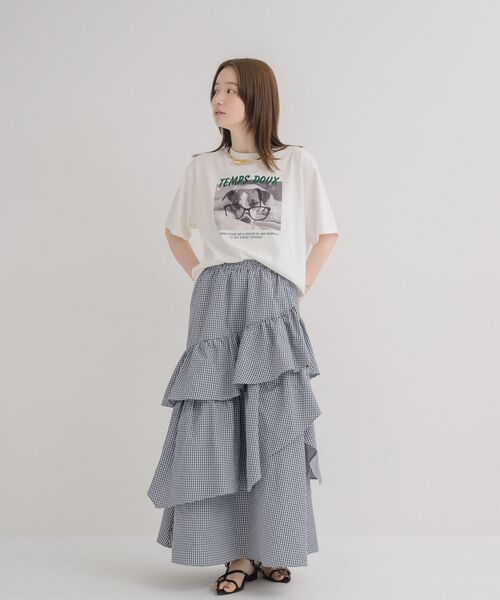 RETRO GIRL(レトロガール)の「ティアードスカート(スカート・レディース・グリーン系その他2/ブラウン系その他2/ブラック系その他2・FREE)」の14枚目の写真