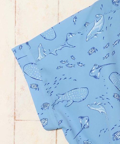 Bleu Bleuet（ブルーブルーエ）の「海の生き物総柄ワンピース（ワンピース・レディース・ネイビー/ブルー・M）」の20枚目の写真