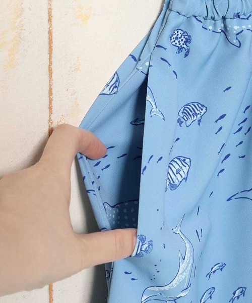 Bleu Bleuet（ブルーブルーエ）の「海の生き物総柄ワンピース（ワンピース・レディース・ネイビー/ブルー・M）」の21枚目の写真