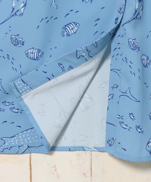 Bleu Bleuet（ブルーブルーエ）の「海の生き物総柄ワンピース（ワンピース・レディース・ネイビー/ブルー・M）」の22枚目の写真