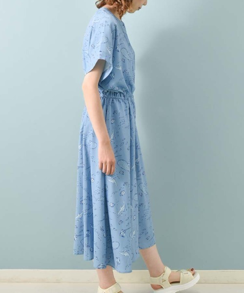 Bleu Bleuet（ブルーブルーエ）の「海の生き物総柄ワンピース（ワンピース・レディース・ネイビー/ブルー・M）」の11枚目の写真