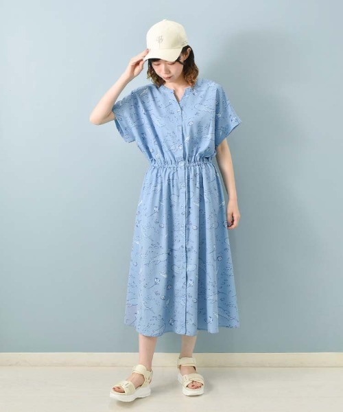 Bleu Bleuet（ブルーブルーエ）の「海の生き物総柄ワンピース（ワンピース・レディース・ネイビー/ブルー・M）」の15枚目の写真