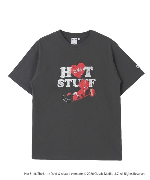X-girl(エックスガール)の「X-girl | HOT STUFF FADED S/S TEE(Tシャツ/カットソー・レディース・ブラック/ホワイト・S/M)」の2枚目の写真