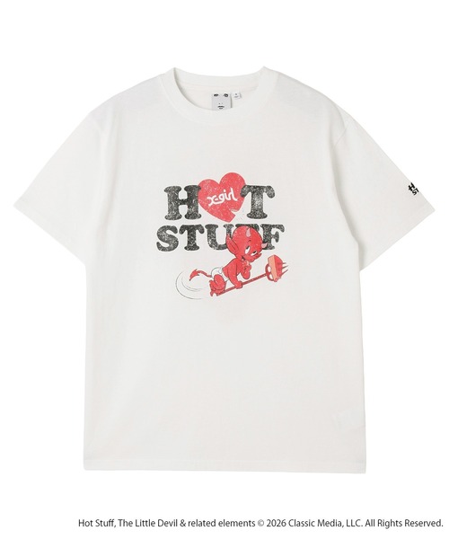 X-girl(エックスガール)の「X-girl | HOT STUFF FADED S/S TEE(Tシャツ/カットソー・レディース・ブラック/ホワイト・S/M)」の9枚目の写真