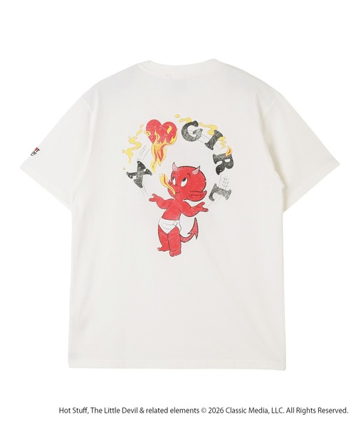 X-girl(エックスガール)の「X-girl | HOT STUFF FADED S/S TEE(Tシャツ/カットソー・レディース・ブラック/ホワイト・S/M)」の10枚目の写真
