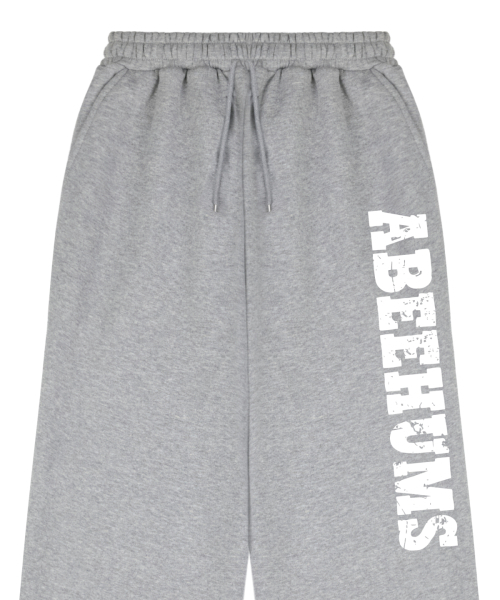 ABEEHUMS(アビハムズ)の「ヴィンテージクラックロゴスウェットワイドパンツ ABH357-302 メランジグレー(スウェットパンツ・レディース・ミックスグレー・SMALL/MEDIUM)」の3枚目の写真