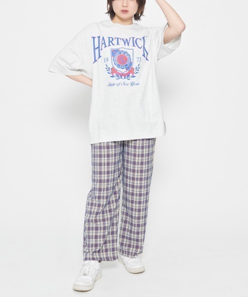 DOUBLE STEAL(ダブルスティール)の「HARTWICK カレッジロゴTシャツ(Tシャツ/カットソー・レディース・ラベンダー/チャコールグレー/グレー系その他・FREE)」の17枚目の写真