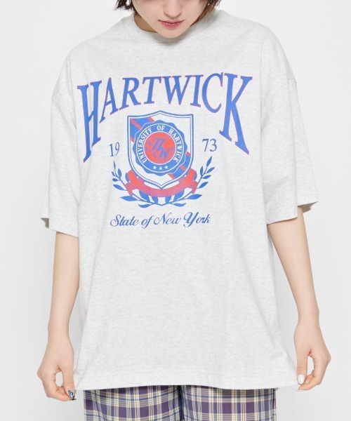 DOUBLE STEAL(ダブルスティール)の「HARTWICK カレッジロゴTシャツ(Tシャツ/カットソー・レディース・ラベンダー/チャコールグレー/グレー系その他・FREE)」の14枚目の写真