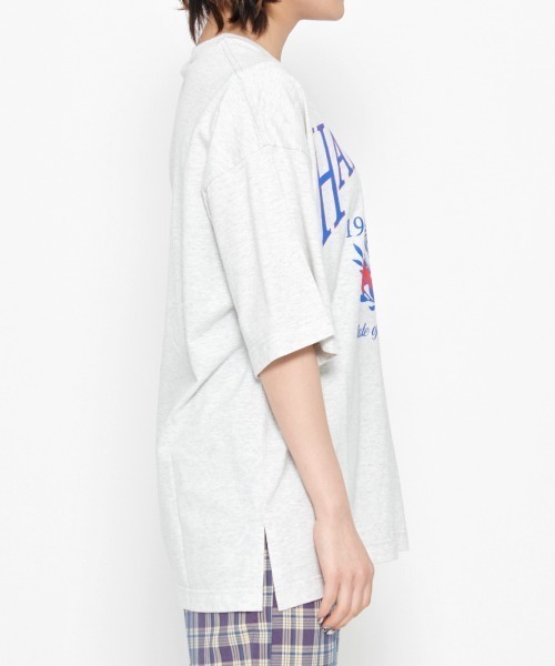 DOUBLE STEAL(ダブルスティール)の「HARTWICK カレッジロゴTシャツ(Tシャツ/カットソー・レディース・ラベンダー/チャコールグレー/グレー系その他・FREE)」の15枚目の写真