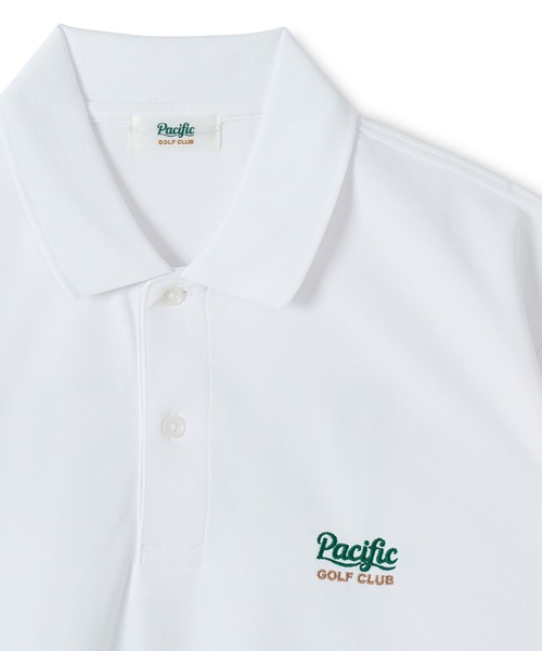 Pacific GOLF CLUB(パシフィックゴルフクラブ)の「【MEN】TRIPLE PACIFIC LOGO POLO SHIRT(ポロシャツ・メンズ・ホワイト/ブラック・S/XXL/L/M/XL)」の7枚目の写真