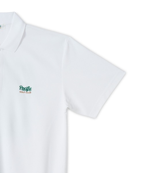 Pacific GOLF CLUB(パシフィックゴルフクラブ)の「【MEN】TRIPLE PACIFIC LOGO POLO SHIRT(ポロシャツ・メンズ・ホワイト/ブラック・S/XXL/L/M/XL)」の6枚目の写真