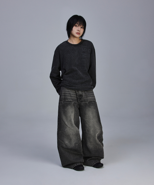 SCALLYWAG（スカリーワグ）の「フロントポケットパラシュートウォッシングデニムパンツ[ブラック]（デニムパンツ・レディース・その他・MEDIUM/X-LARGE/SMALL/LARGE）」の7枚目の写真