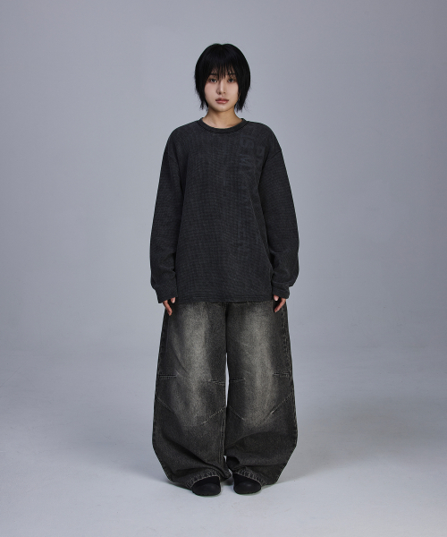 SCALLYWAG（スカリーワグ）の「フロントポケットパラシュートウォッシングデニムパンツ[ブラック]（デニムパンツ・レディース・その他・MEDIUM/X-LARGE/SMALL/LARGE）」の11枚目の写真
