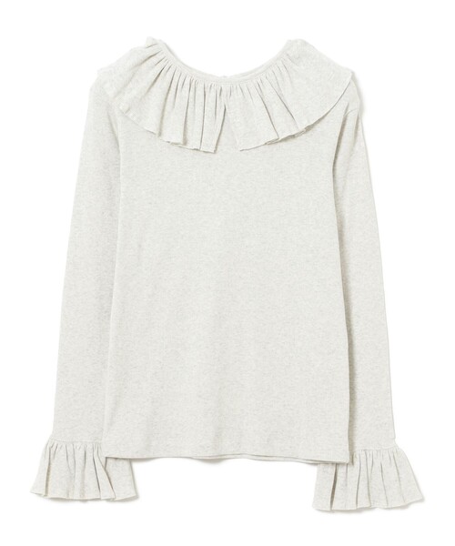 BEAMS BOY(ビームスボーイ)の「リブ フリル ギャザー ロング スリーブ(Tシャツ/カットソー・レディース・ブラウン/グレー/ナチュラル・1/2)」の16枚目の写真