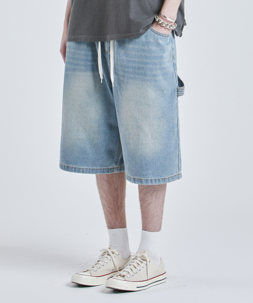 VTWO（ブイツー）の「バンディングカーペンターバミューダデニムパンツ（BLUE）（その他パンツ・メンズ・その他・LARGE/MEDIUM/SMALL）」の2枚目の写真