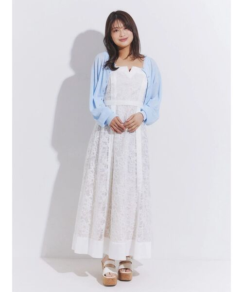 MERCURYDUO(マーキュリーデュオ)の「コンパクトシアークルーネックロングスリーブカーディガン(カーディガン/ボレロ・レディース・ブラック/ライトブルー/ブラウン/オフホワイト・FREE)」の19枚目の写真