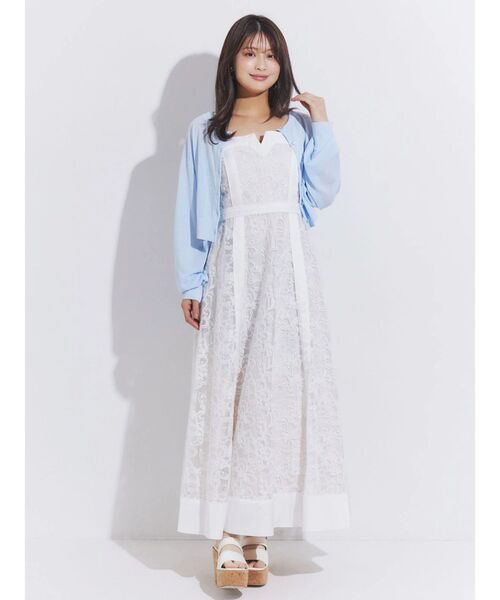 MERCURYDUO(マーキュリーデュオ)の「コンパクトシアークルーネックロングスリーブカーディガン(カーディガン/ボレロ・レディース・ブラック/ライトブルー/ブラウン/オフホワイト・FREE)」の20枚目の写真