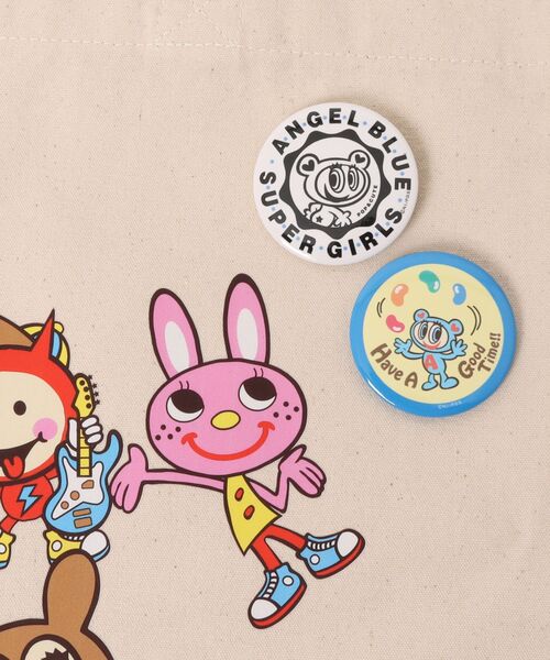 ANGEL BLUE(エンジェルブルー)の「エンジェルブルー トートバッグ キュートポップバンド(トートバッグ・レディース・ブラック/ナチュラル・ONE SIZE)」の10枚目の写真