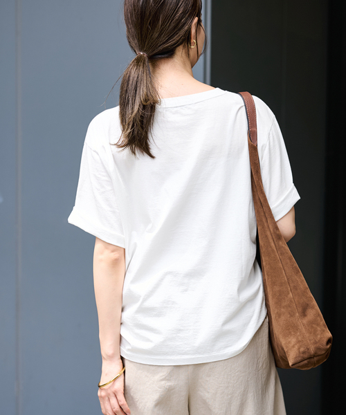 FRAMeWORK(フレームワーク)の「ピグメント PRINT TEE(Tシャツ/カットソー・レディース・ホワイト/ワインレッド/ブラウン・FREE)」の14枚目の写真