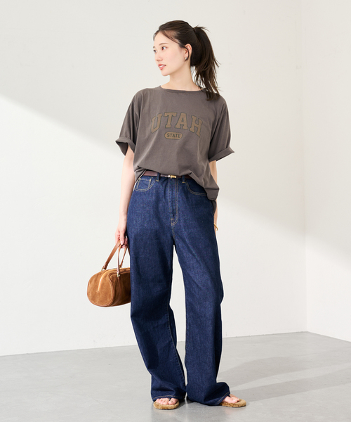 FRAMeWORK(フレームワーク)の「ピグメント PRINT TEE(Tシャツ/カットソー・レディース・ホワイト/ワインレッド/ブラウン・FREE)」の18枚目の写真
