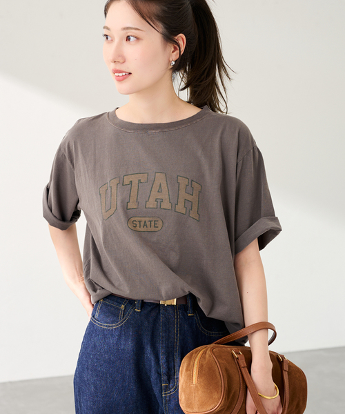 FRAMeWORK(フレームワーク)の「ピグメント PRINT TEE(Tシャツ/カットソー・レディース・ホワイト/ワインレッド/ブラウン・FREE)」の21枚目の写真