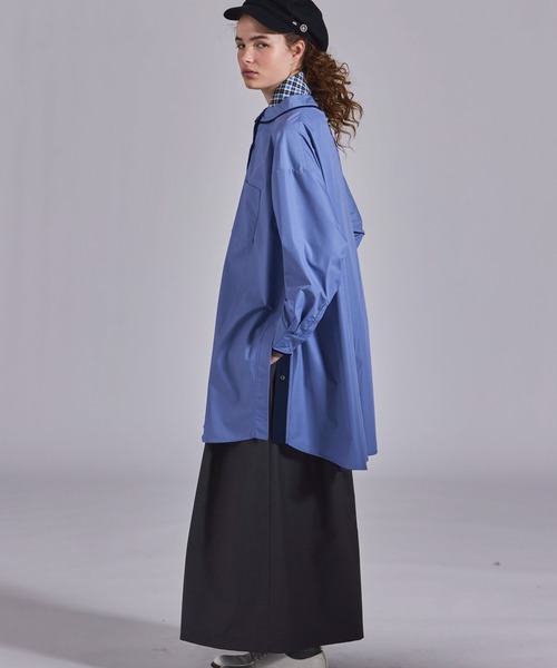 Kelen(ケレン)の「「KELEN / ケレン」リングドットAラインチュニックシャツ(シャツ/ブラウス・レディース・ネイビー/サックスブルー/オフホワイト・S/M)」の6枚目の写真