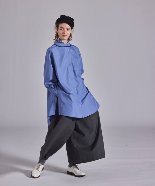 Kelen(ケレン)の「「KELEN / ケレン」リングドットAラインチュニックシャツ(シャツ/ブラウス・レディース・ネイビー/サックスブルー/オフホワイト・S/M)」の8枚目の写真