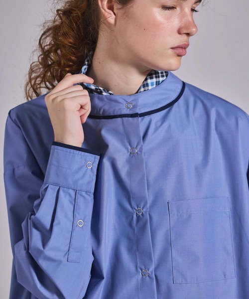 Kelen(ケレン)の「「KELEN / ケレン」リングドットAラインチュニックシャツ(シャツ/ブラウス・レディース・ネイビー/サックスブルー/オフホワイト・S/M)」の13枚目の写真