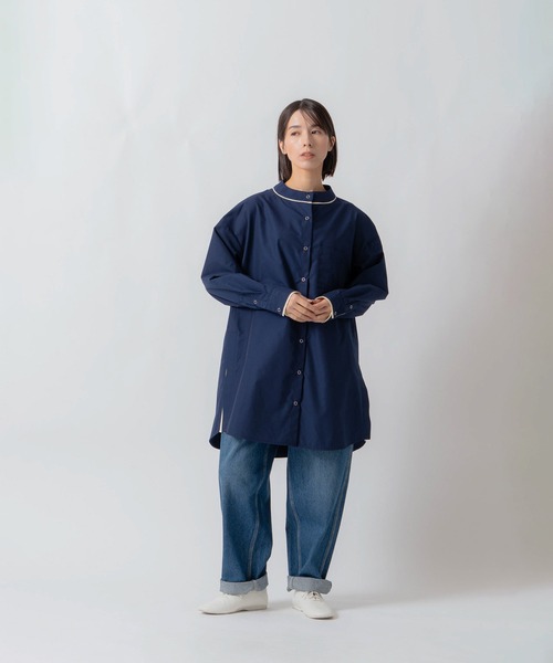 Kelen(ケレン)の「「KELEN / ケレン」リングドットAラインチュニックシャツ(シャツ/ブラウス・レディース・ネイビー/サックスブルー/オフホワイト・S/M)」の14枚目の写真