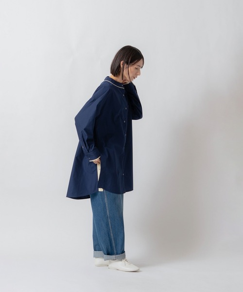 Kelen(ケレン)の「「KELEN / ケレン」リングドットAラインチュニックシャツ(シャツ/ブラウス・レディース・ネイビー/サックスブルー/オフホワイト・S/M)」の16枚目の写真
