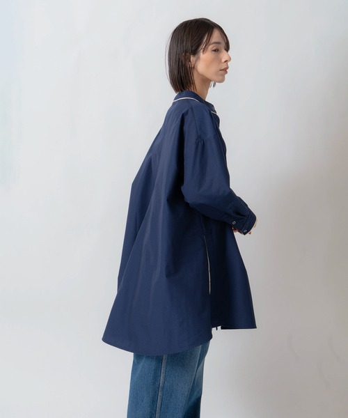Kelen(ケレン)の「「KELEN / ケレン」リングドットAラインチュニックシャツ(シャツ/ブラウス・レディース・ネイビー/サックスブルー/オフホワイト・S/M)」の17枚目の写真