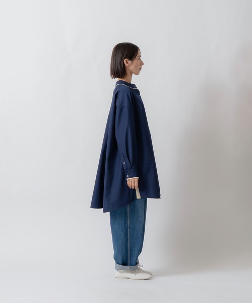 Kelen(ケレン)の「「KELEN / ケレン」リングドットAラインチュニックシャツ(シャツ/ブラウス・レディース・ネイビー/サックスブルー/オフホワイト・S/M)」の21枚目の写真
